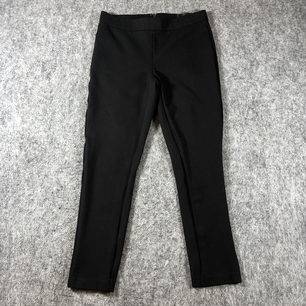 J. Crew Pixie Pants Womens M Black Ponte Skinny Slim Fit Dress Work Stretch